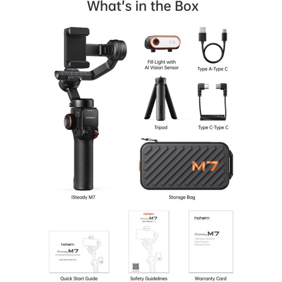 Hohem iSteady M7 AI Tracking Smartphone Gimbal Stabilizer Hohem iSteady M7 AI Tracking Smartphone Gimbal Stabilizer